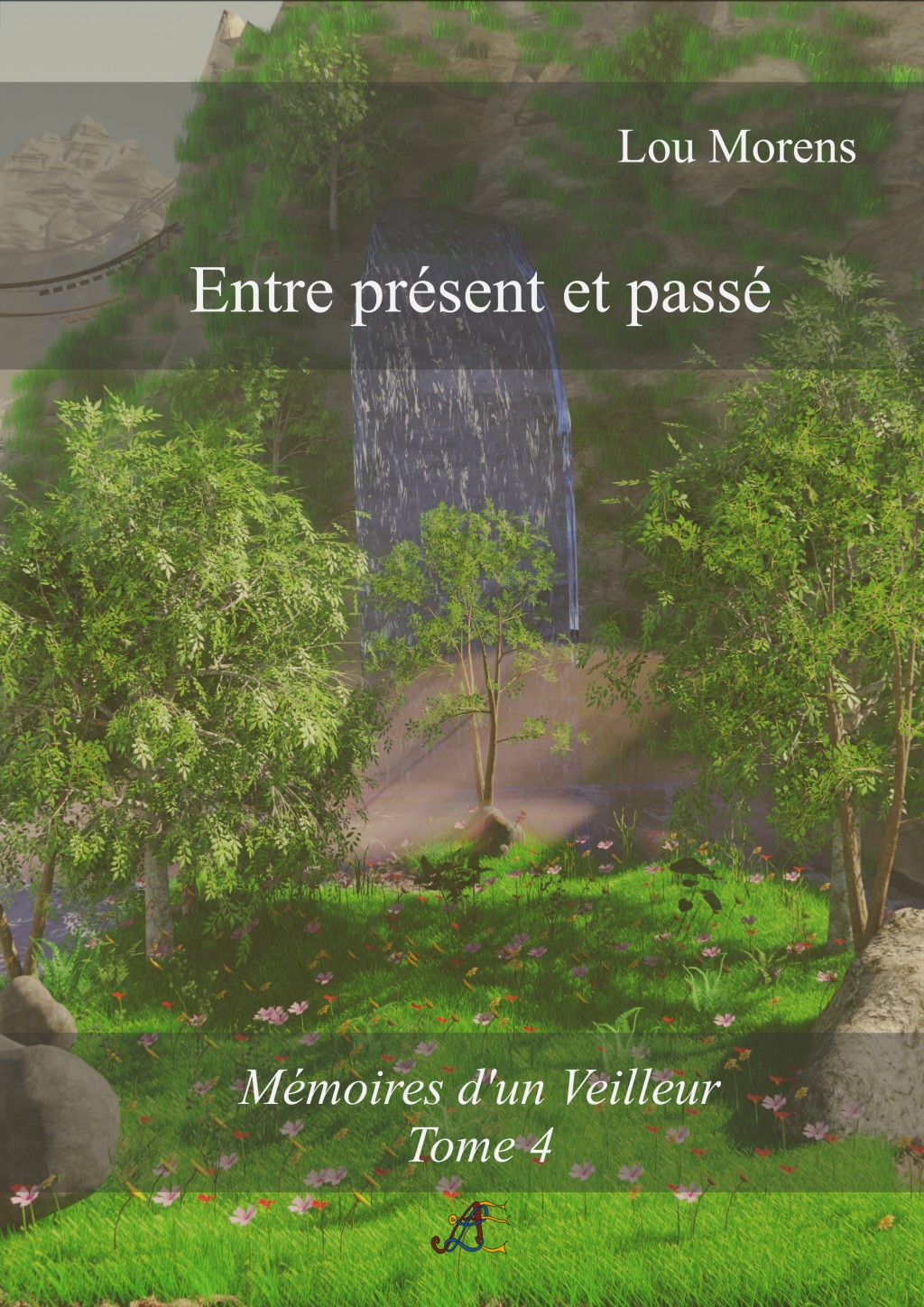 Couverture officielle du Tome 4 des Mémoires d'un Veilleur/Veillorz. La cascade éternelle.