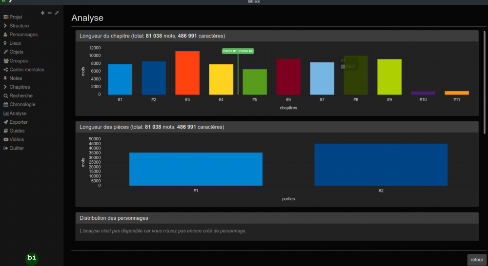 copie écran bibisco